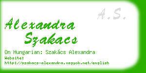 alexandra szakacs business card