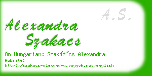 alexandra szakacs business card